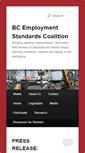 Mobile Screenshot of bcemploymentstandardscoalition.com
